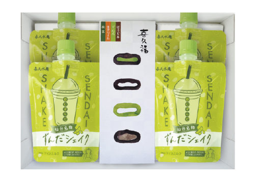 喜久福4ヶ＆ずんだシェイク4ヶギフト／お茶の井ヶ田喜久水庵